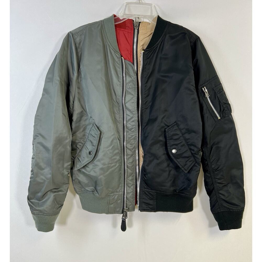 Alpha Industries Bomber Flight Jacket L-2B Reversible Color Block Men’s Sz S - Picture 3 of 16